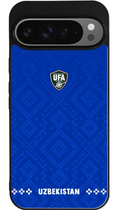 Google Pixel 9 Pro XL Case Hülle - Silikon schwarz Usbekistan 2026 personalisierbares Fussballtrikot