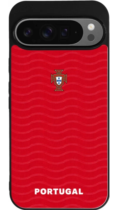 Google Pixel 9 Pro XL Case Hülle - Silikon schwarz Portugal 2026 personalisierbares Fussballtrikot