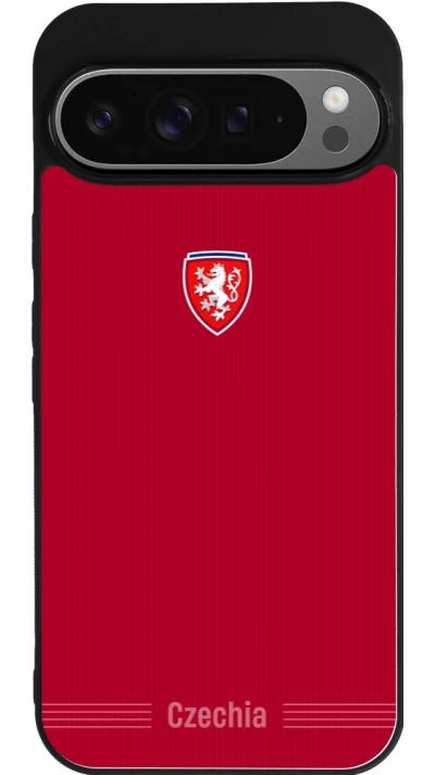 Google Pixel 9 Pro XL Case Hülle - Silikon schwarz Tschechische Republik 2026 personalisierbares Fussballtrikot