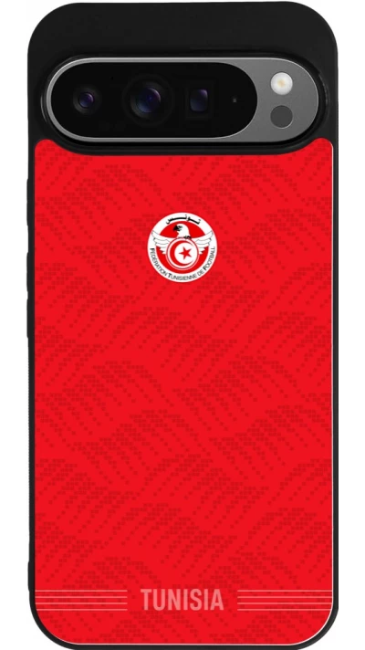 Google Pixel 9 Pro XL Case Hülle - Silikon schwarz Tunesien 2026 personalisierbares Fussballtrikot