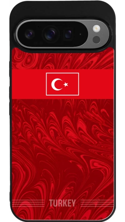 Google Pixel 9 Pro XL Case Hülle - Silikon schwarz Türkei 2026 personalisierbares Fussballtrikot