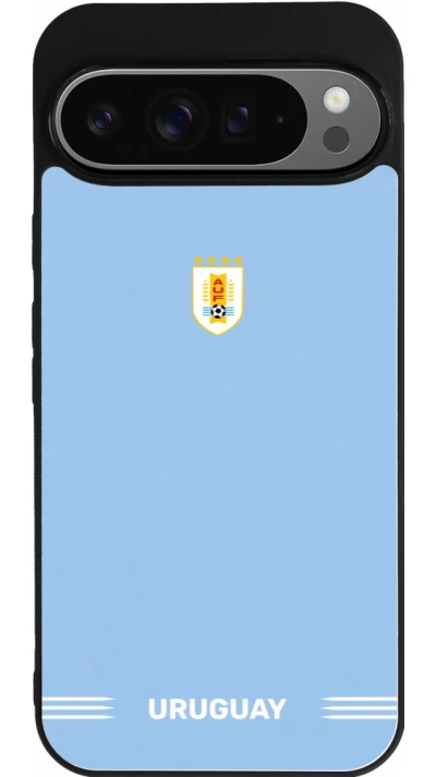 Google Pixel 9 Pro XL Case Hülle - Silikon schwarz Uruguay 2026 personalisierbares Fussballtrikot