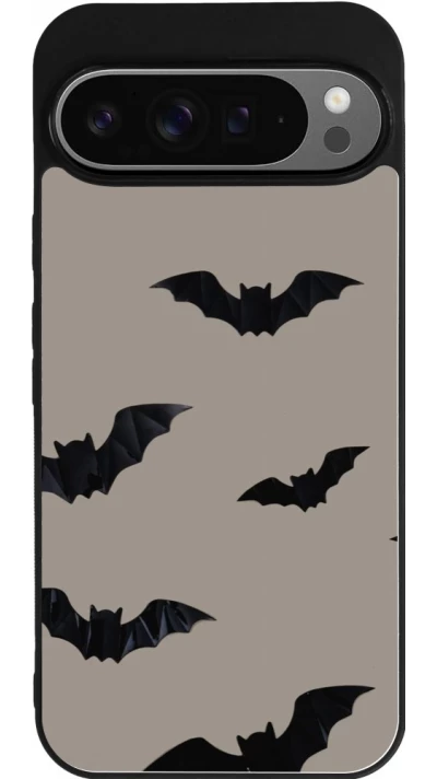 Google Pixel 9 Pro XL Case Hülle - Silikon schwarz Halloween 2026 Bats