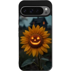 Google Pixel 9 Pro XL Case Hülle - Silikon schwarz Halloween 2026 Evil Sunflower