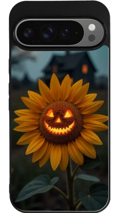 Google Pixel 9 Pro XL Case Hülle - Silikon schwarz Halloween 2026 Evil Sunflower