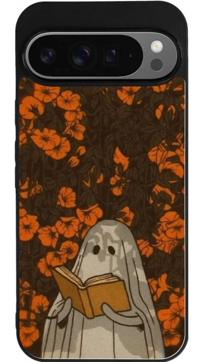 Google Pixel 9 Pro XL Case Hülle - Silikon schwarz Halloween 2026 Ghost reading