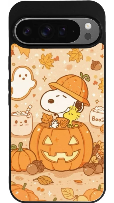 Google Pixel 9 Pro XL Case Hülle - Silikon schwarz Halloween 2026 Snoopy Halloween