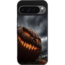 Google Pixel 9 Pro XL Case Hülle - Silikon schwarz Halloween 2026 The Wicked Pumpkin