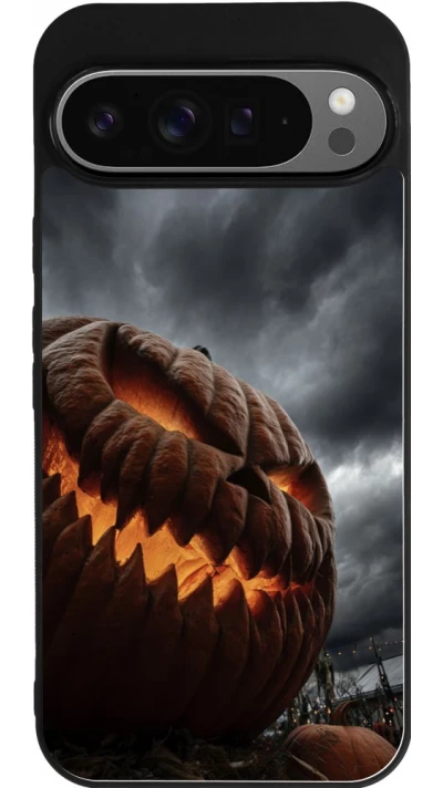 Google Pixel 9 Pro XL Case Hülle - Silikon schwarz Halloween 2026 The Wicked Pumpkin