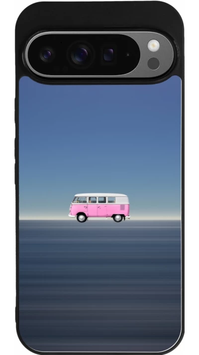 Coque Google Pixel 9 Pro XL - Silicone rigide noir Spring 23 pink bus