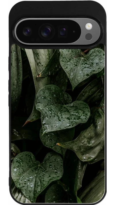 Coque Google Pixel 9 Pro XL - Silicone rigide noir Spring 23 fresh plants