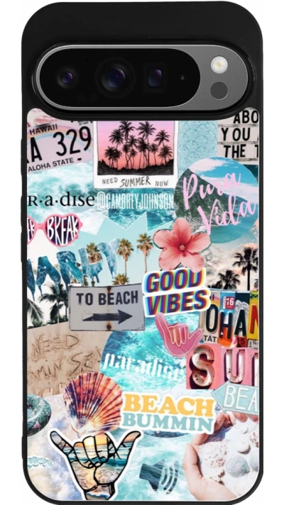 Coque Google Pixel 9 Pro XL - Silicone rigide noir Summer 20 collage