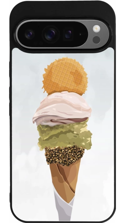 Coque Google Pixel 9 Pro XL - Silicone rigide noir Summer 2025 Cornet