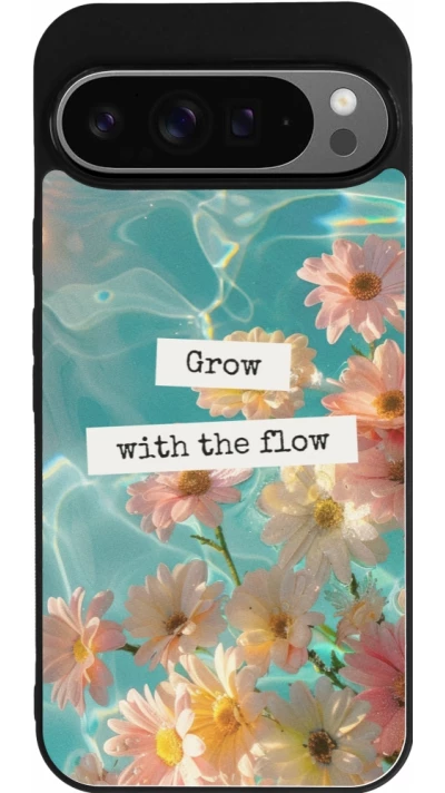 Coque Google Pixel 9 Pro XL - Silicone rigide noir Summer 2025 Grow with the flow