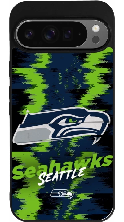 Coque Google Pixel 9 Pro XL - Silicone rigide noir Super Bowl 26 Seattle 2