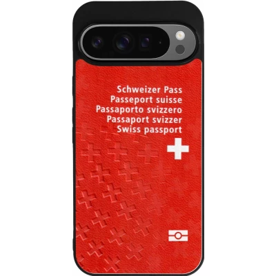 Google Pixel 9 Pro XL Case Hülle - Silikon schwarz Swiss Passport