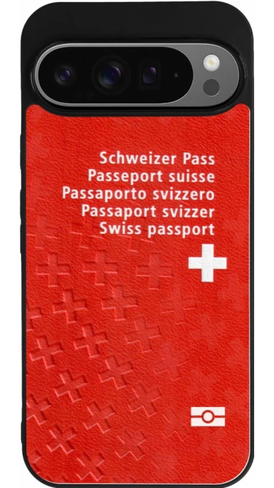 Coque Google Pixel 9 Pro XL - Silicone rigide noir Swiss Passport