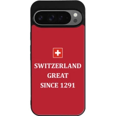 Google Pixel 9 Pro XL Case Hülle - Silikon schwarz Switzerland Great Since 1291