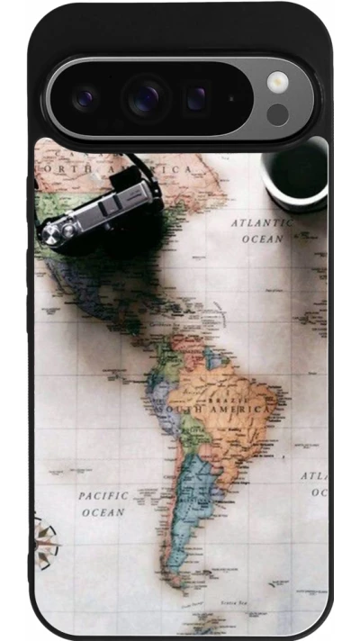 Coque Google Pixel 9 Pro XL - Silicone rigide noir Travel 01