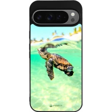 Coque Google Pixel 9 Pro XL - Silicone rigide noir Turtle Underwater