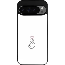 Coque Google Pixel 9 Pro XL - Silicone rigide noir Valentine 2024 heat by Millennials