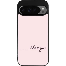 Google Pixel 9 Pro XL Case Hülle - Silikon schwarz Valentine 2023 i love you writing