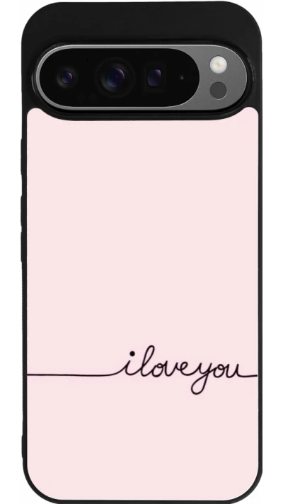 Coque Google Pixel 9 Pro XL - Silicone rigide noir Valentine 2023 i love you writing