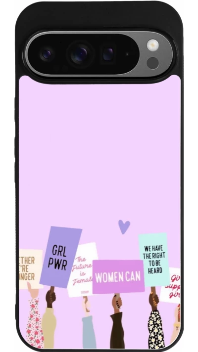Coque Google Pixel 9 Pro XL - Silicone rigide noir Womens day 2026 9