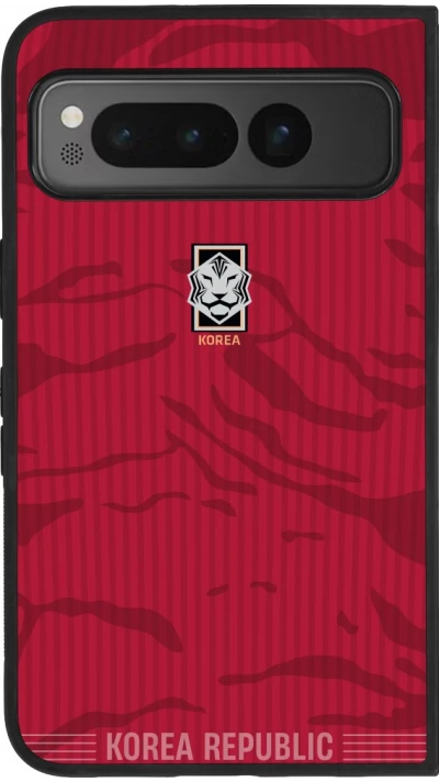 Google Pixel Fold Case Hülle - Silikon schwarz Südkorea 2026 personalisierbares Fussballtrikot