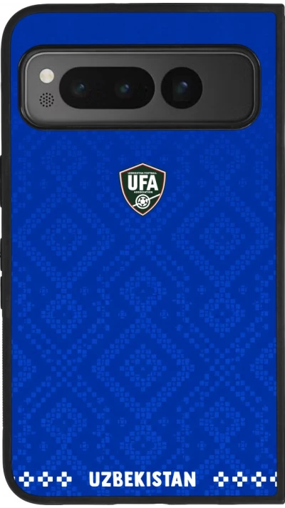 Google Pixel Fold Case Hülle - Silikon schwarz Usbekistan 2026 personalisierbares Fussballtrikot