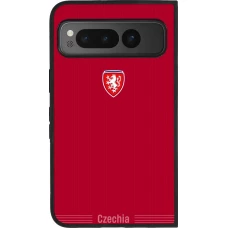 Google Pixel Fold Case Hülle - Silikon schwarz Tschechische Republik 2026 personalisierbares Fussballtrikot