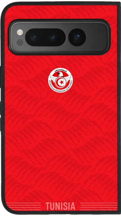 Google Pixel Fold Case Hülle - Silikon schwarz Tunesien 2026 personalisierbares Fussballtrikot