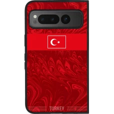 Google Pixel Fold Case Hülle - Silikon schwarz Türkei 2026 personalisierbares Fussballtrikot