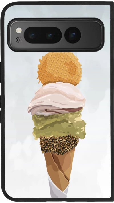 Google Pixel Fold Case Hülle - Silikon schwarz Summer 2025 Cornet