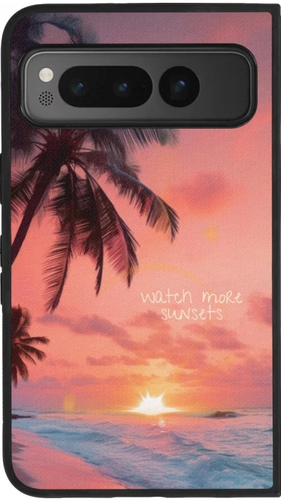 Google Pixel Fold Case Hülle - Silikon schwarz Watch more sunsets Summer 2026