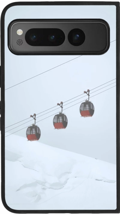 Google Pixel Fold Case Hülle - Silikon schwarz Winter 22 ski lift