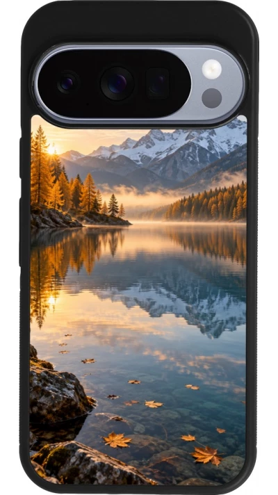 Coque Google Pixel 10 / Pixel 10 Pro - Silicone rigide noir Autumn 26 Autumn lake