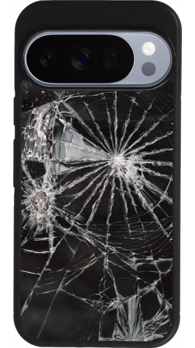 Google Pixel 10 / Pixel 10 Pro Case Hülle - Silikon schwarz Broken Screen