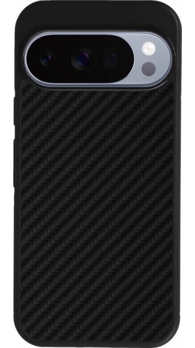 Google Pixel 10 / Pixel 10 Pro Case Hülle - Silikon schwarz Carbon Basic