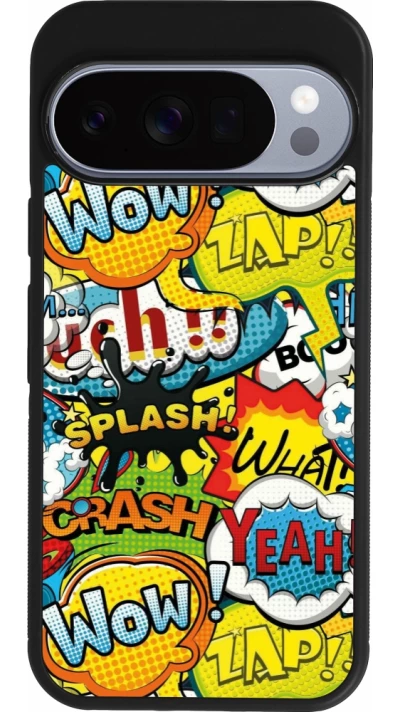 Google Pixel 10 / Pixel 10 Pro Case Hülle - Silikon schwarz Cartoons slogans