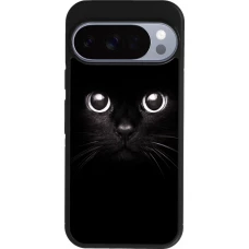 Google Pixel 10 / Pixel 10 Pro Case Hülle - Silikon schwarz Cat eyes