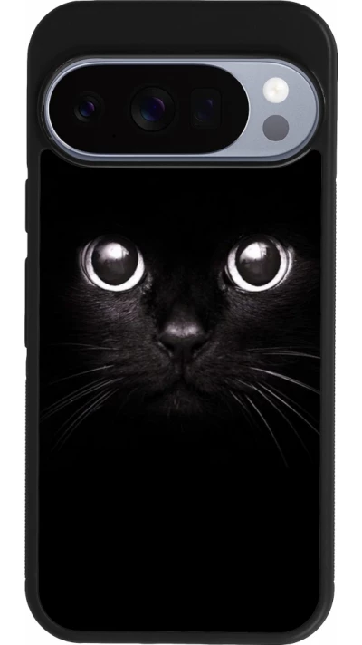 Google Pixel 10 / Pixel 10 Pro Case Hülle - Silikon schwarz Cat eyes