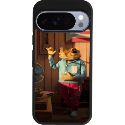 Google Pixel 10 / Pixel 10 Pro Case Hülle - Silikon schwarz Dancing frog DTMF