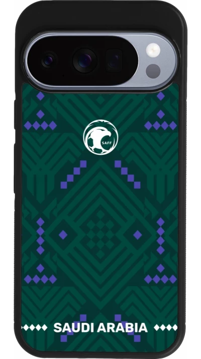 Google Pixel 10 / Pixel 10 Pro Case Hülle - Silikon schwarz Saudi Arabien 2026 personalisierbares Fussballtrikot