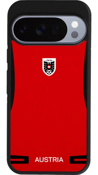 Google Pixel 10 / Pixel 10 Pro Case Hülle - Silikon schwarz O?sterreich 2026 personalisierbares Fussballtrikot