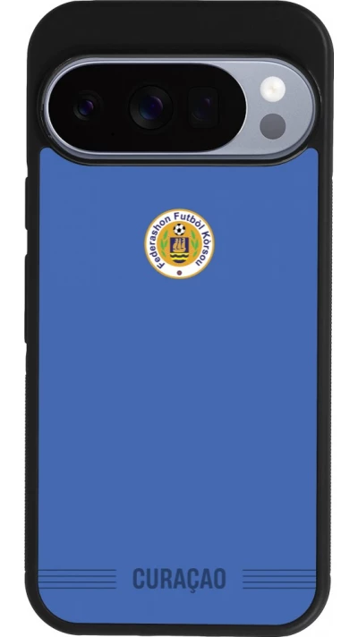 Google Pixel 10 / Pixel 10 Pro Case Hülle - Silikon schwarz Curaçao 2026 personalisierbares Fussballtrikot