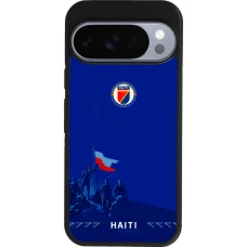 Google Pixel 10 / Pixel 10 Pro Case Hülle - Silikon schwarz Haiti 2026 personalisierbares Fussballtrikot