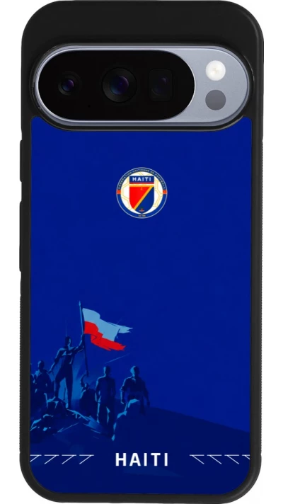 Google Pixel 10 / Pixel 10 Pro Case Hülle - Silikon schwarz Haiti 2026 personalisierbares Fussballtrikot