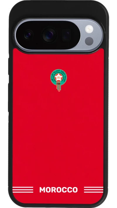 Google Pixel 10 / Pixel 10 Pro Case Hülle - Silikon schwarz Marokko 2026 personalisierbares Fussballtrikot