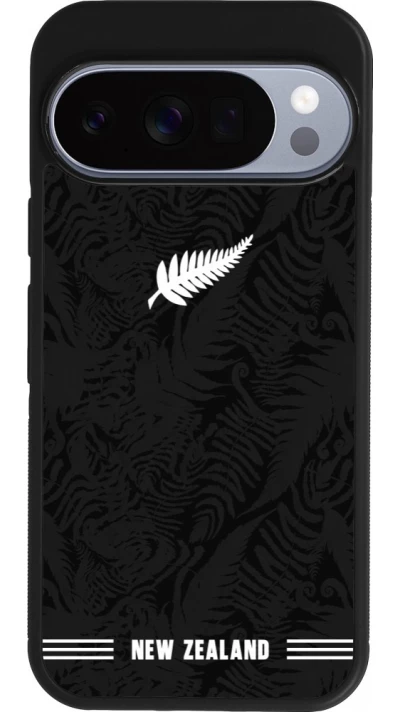 Google Pixel 10 / Pixel 10 Pro Case Hülle - Silikon schwarz Neuseeland 2026 personalisierbares Fussballtrikot